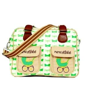 Pink Lining Mama Et Bebe Green Dragonflies Diaper